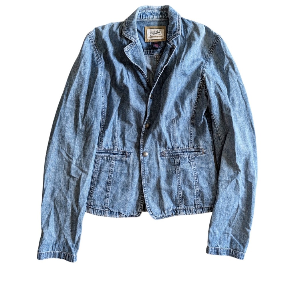 Vintage Ralph Lauren 1967 Authentic Dry Goods Denim Jacket Light Wash Blue- S